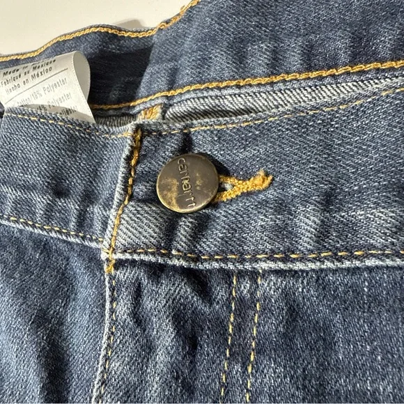 Carhartt Mens Blue Jeans 50x32, Work, Social Western Wear, Dark Wash - Picture 6 of 11